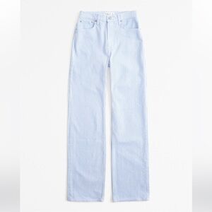 High Rise 90s Relaxed Jean - Blue and White Stripes